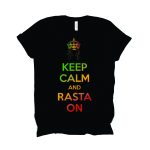 T-shirt – noir – Keep calm – Rasta on